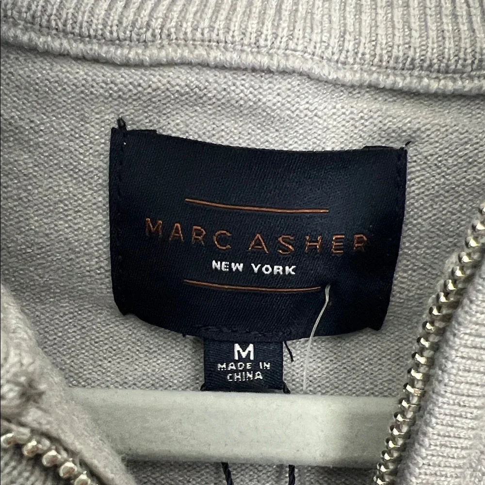 Men's Light Gray Zip-Up Sweater by - Picture 2 of 8
